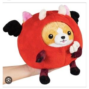 Squishable Undercover Corgi Devil Plush Stuffed Dog Round RARE Perfect Condition